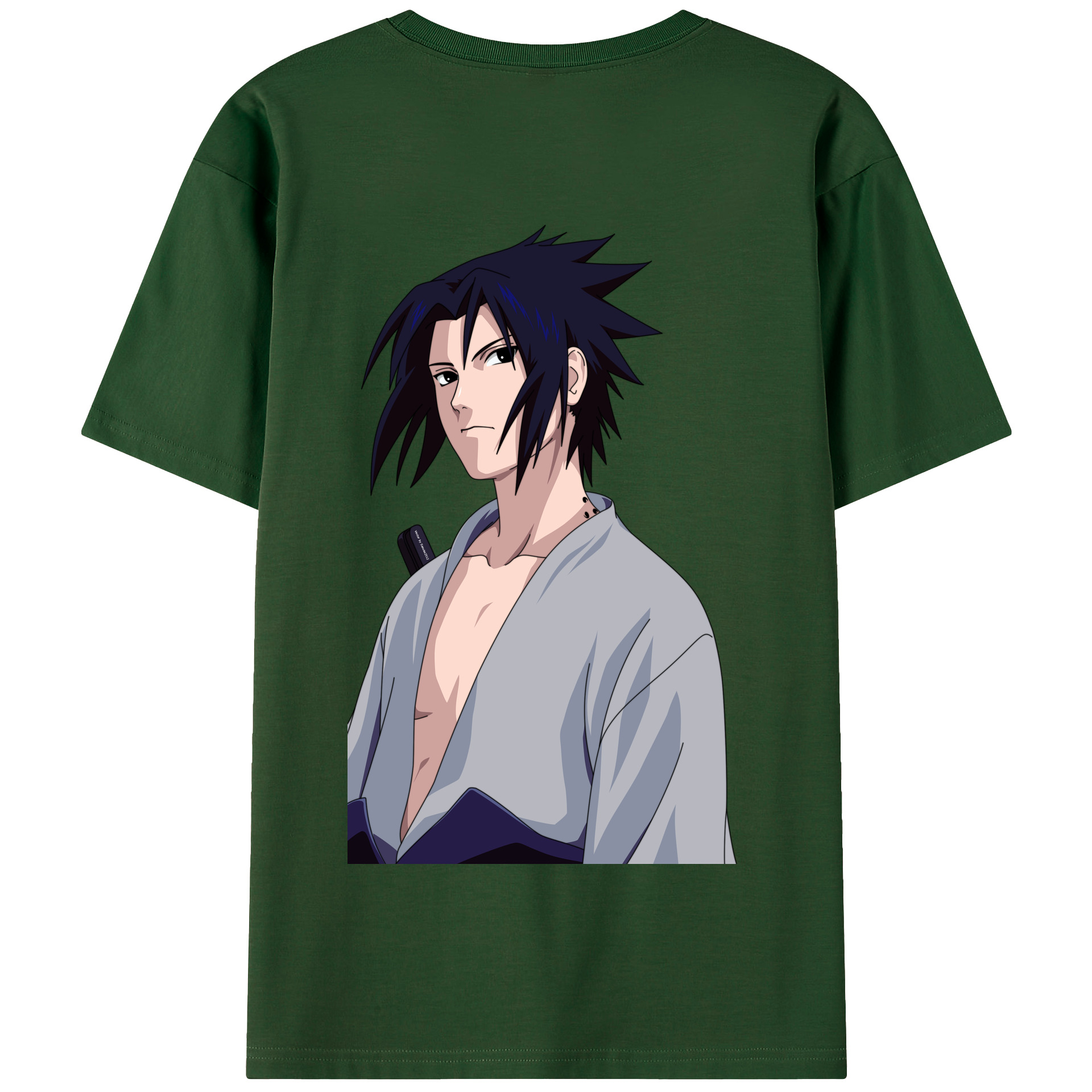 （画像用） NARUTO -ナルト- うちは サスケ Uchiha Sasuke 綿100％半袖Tシャツ（背面プリント）